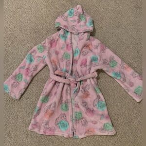 Girls Pink Hooded Robe with Disney Princess Print